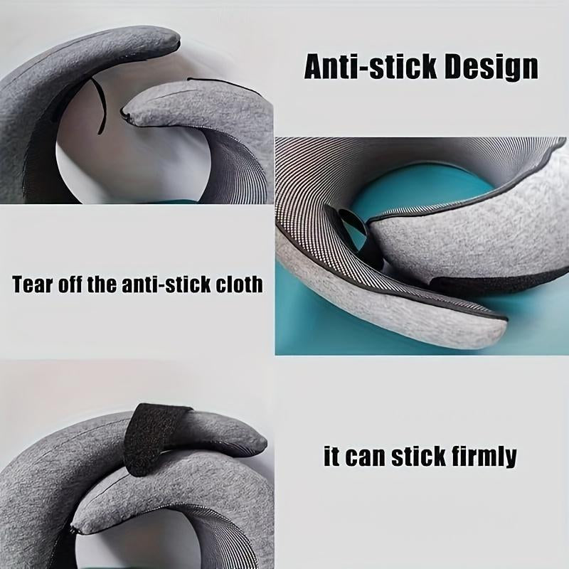 Snail Design Travel Neck Pillow, 1 Count Memory Foam Neck Pillow with Storage Bag, Breathable Polyester Pillow, Hand Washable Pillow for Long Flights & Airplane Sleep Comfort, Room Accessories