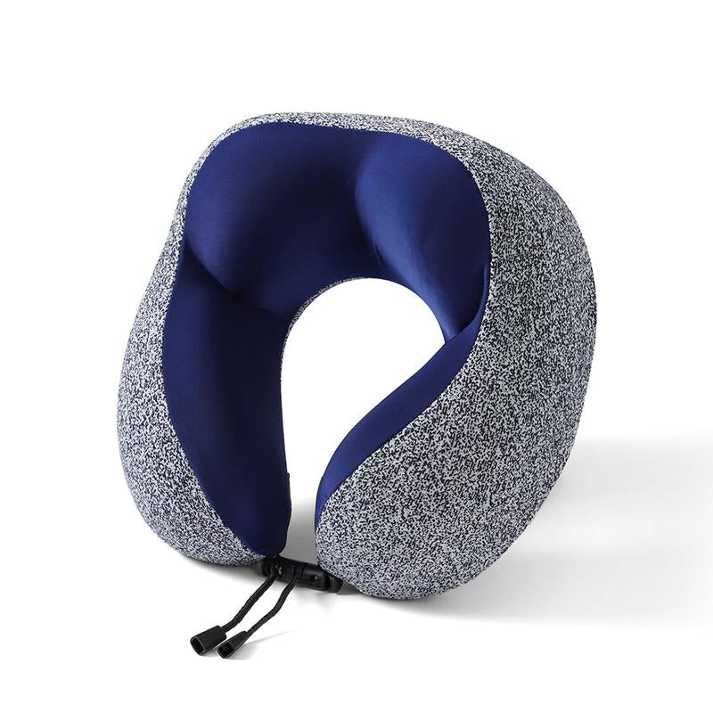 U-Shape Premium Memory Foam Neck Pillow – Ergonomic Travel Support (Gray/Blue or Pink)